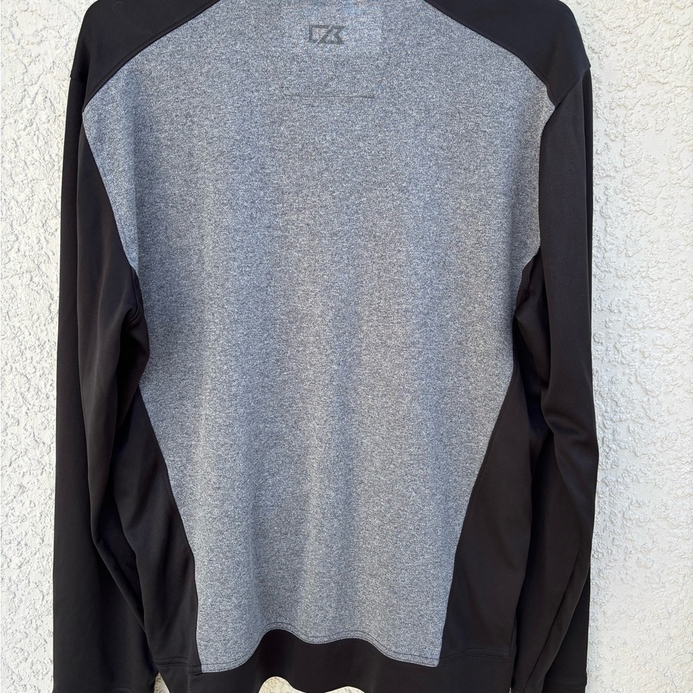 Gray and Black Lightweight Shirt‎ Jacket with Quarter-Zip - Picture 6 of 7